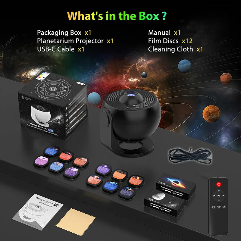 1PC Planetarium Projector for Bedroom Pro Version Galaxy Star Projector with Remote Control Bluetooth Function for Kids Adults